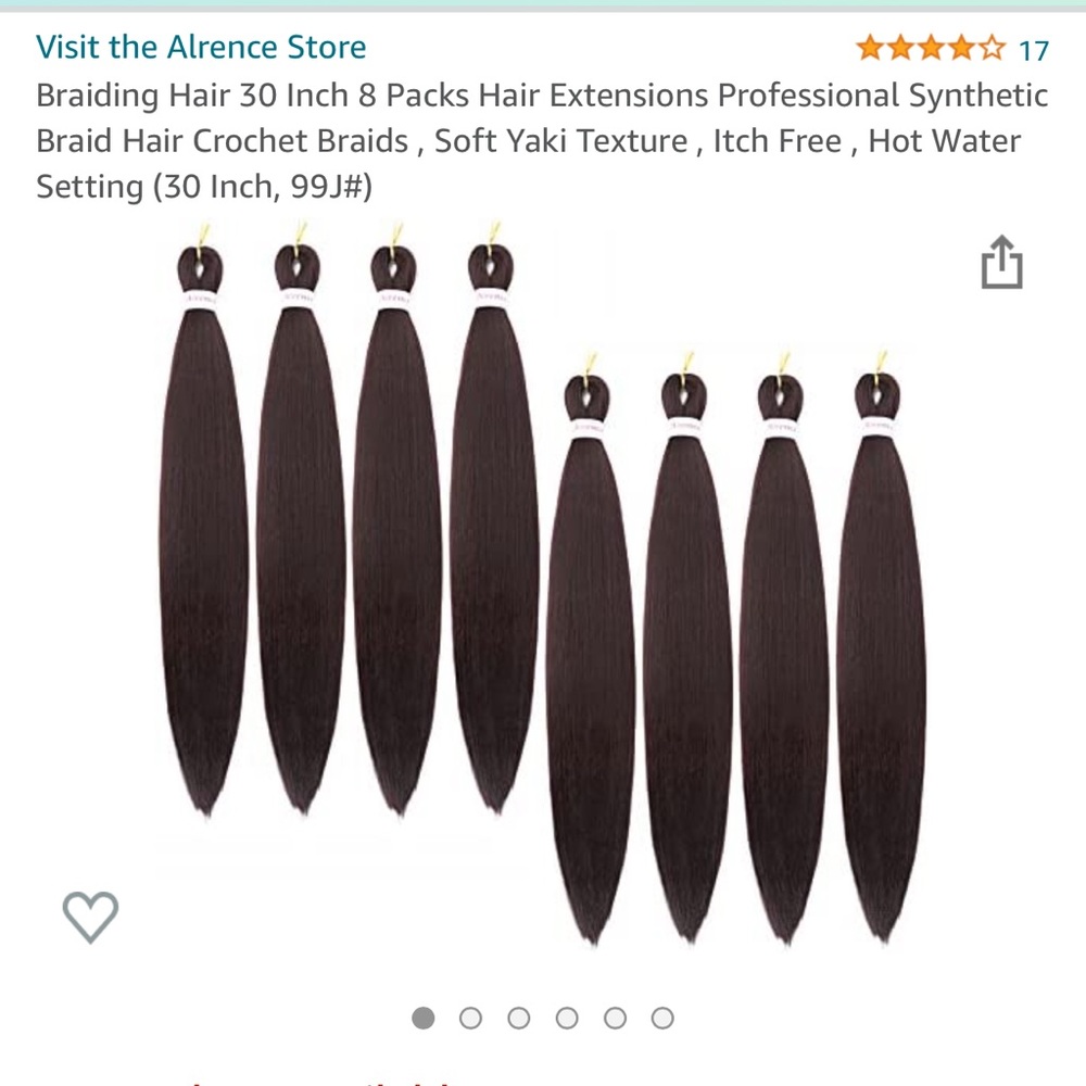 Braiding hair 5pk NOT 8